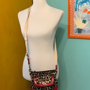 Coach crossbody, red patent leather, small sized